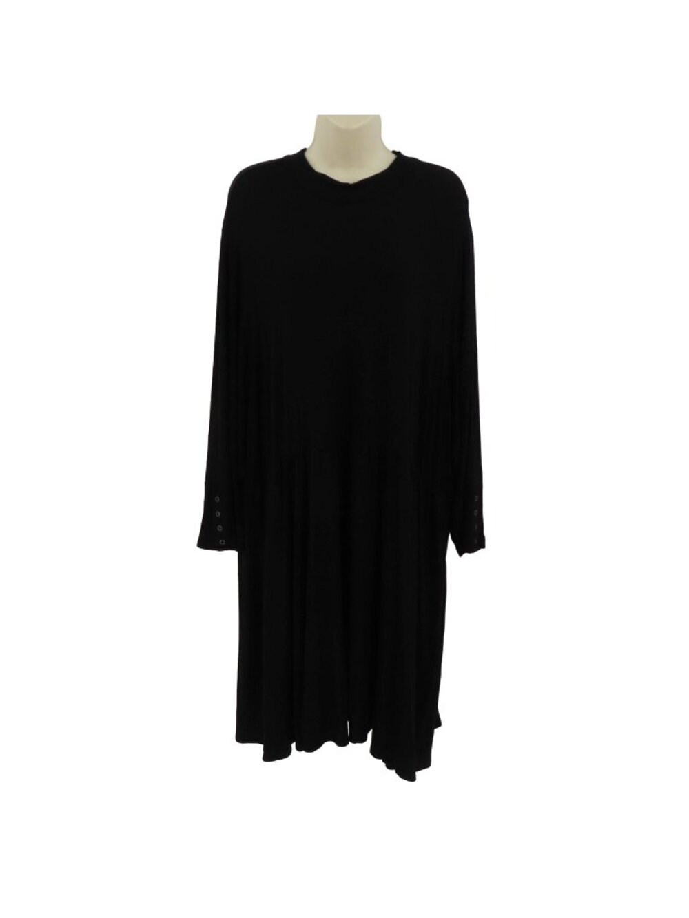 Torrid Womens 4 Plus Size 4X 26 Super Soft Knits Solid Black Long Sleeve Dress